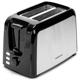 Aigostar 8433325417581 tostadora 7 2 rebanada(s) 750 W Negro, Acero inoxidable