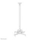 Neomounts CL25-550WH1 Soporte de techo para proyector - alt. 74,5-114,5 cm - fácil montaje - movimiento completo
