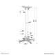 Neomounts CL25-550WH1 Soporte de techo para proyector - alt. 74,5-114,5 cm - fácil montaje - movimiento completo
