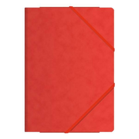 DOHE - Dohe Carpeta de gomas cartulina  - Folio - 600 g - Color rojo - 10083