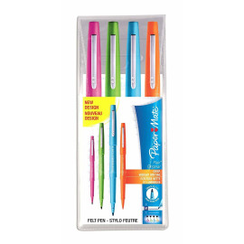PAPERMATE - Papermate Flair Original rotulador Medio Azul, Verde, Naranja, Rosa - 2028646