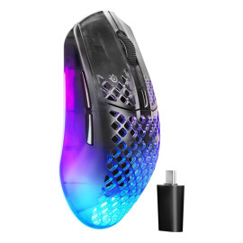 Steelseries Aerox 3 Wireless Gen 2 ratón Juego mano derecha RF Wireless + Bluetooth Óptico 26000 DPI