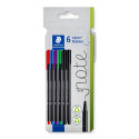 Staedtler 334 C6 rotulador de punta fina Negro, Azul, Verde, Rojo, Violeta 5 pieza(s)