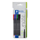 Staedtler 334 C6 rotulador de punta fina Negro, Azul, Verde, Rojo, Violeta 5 pieza(s)