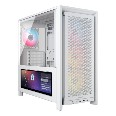 CORSAIR - Corsair FRAME 4000D LCD RS ARGB Midi Tower Blanco - cc-9011327-ww