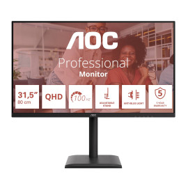 AOC - AOC E4 Q32E4U pantalla para PC 80 cm (31.5'') 2560 x 1440 Pixeles Quad HD LED Negro - Q32E4U