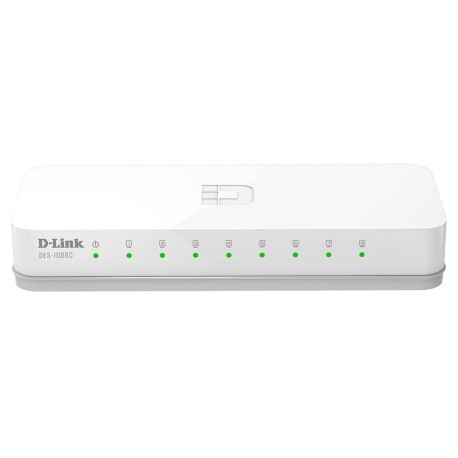 D-LINK - D-Link 0 No administrado Fast Ethernet (10/100) Escritorio Blanco - DES-1008C/E