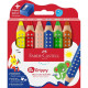 FABER-CASTELL - Faber-Castell 110635 lápiz de color Azul, Verde, Naranja, Rosa, Rojo, Amarillo 6 pieza(s) - 110635