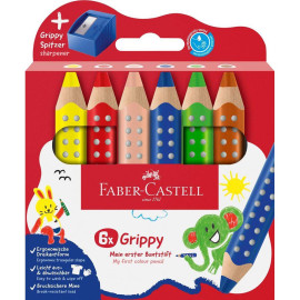 FABER-CASTELL - Faber-Castell 110635 lápiz de color Azul, Verde, Naranja, Rosa, Rojo, Amarillo 6 pieza(s) - 110635