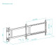 TOOQ - TooQ Soporte de pared Con regulación eléctrica para pantallas de 32” – 75”, Negro - LPM4381XL-B