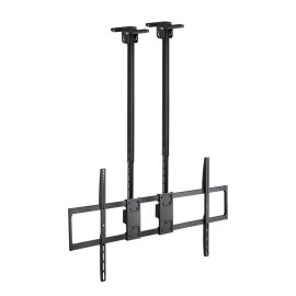 TOOQ - TooQ Soporte de Techo Extensible con doble mástil para Pantallas 60”-120'', Negro - LPCE11120TSLI-B