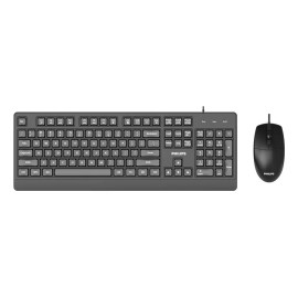 Philips 2000 series SPT6247B/85 teclado Ratón incluido Universal USB QWERTY Inglés Negro