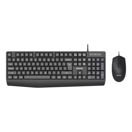 Philips 2000 series SPT6237B/85 teclado Ratón incluido Universal USB QWERTY Negro