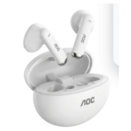 AURICULAR INTRAUDITIVO BLUETOOTH AOC ACT1501WT TWS IPX4 MIC BLANCO REPRODUCCION 20H CARGA USB-C TACT