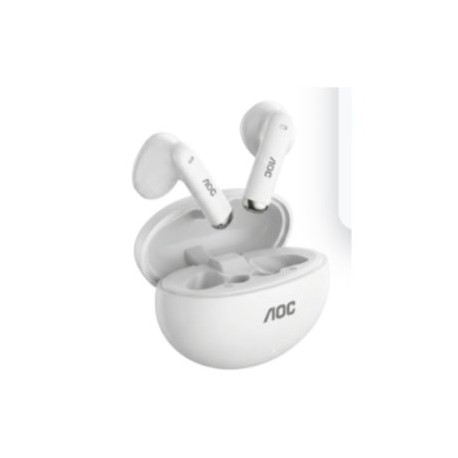 AURICULAR INTRAUDITIVO BLUETOOTH AOC ACT1501WT TWS IPX4 MIC BLANCO REPRODUCCION 20H CARGA USB-C TACT
