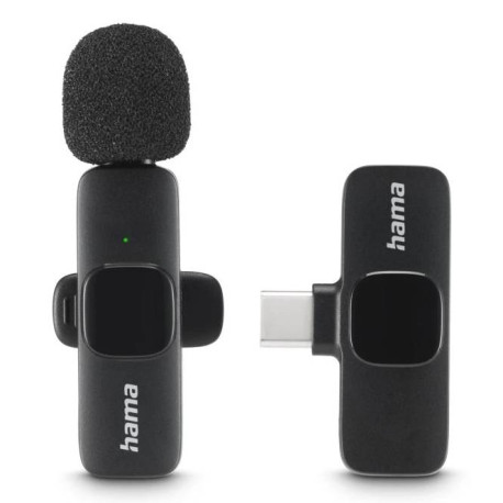 Hama Smart Wireless Negro Micrófono de corbata/solapa