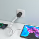 AISENS Cargador GaN 65W, 2xUSB-C PD3.0 QC4.0, Negro