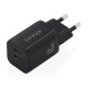 AISENS Cargador GaN 65W, 2xUSB-C PD3.0 QC4.0, Negro