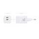 AISENS Cargador GaN 65W, 2xUSB-C PD3.0 QC4.0, Blanco