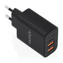 AISENS Cargador GaN 32W, 2xUSB-C PD3.0, 2xUSB-A, Negro