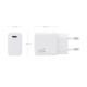 AISENS Cargador GaN USB-C PD3.0 1xUSB-C 20W, Blanco