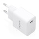AISENS Cargador GaN USB-C PD3.0 1xUSB-C 20W, Blanco