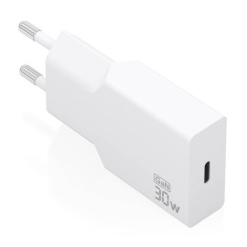 AISENS Cargador Ultra Delgado GaN 30W, 1xUSB-C PD3.0, Blanco