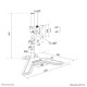 Neomounts DS45-600BL1 Soporte de monitor individual 10-32''