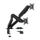 AISENS Soporte de Mesa Eco Contrapeso Giratorio e Inclinable para Monitor/TV 9kg (3 Pivotes, 2 Brazos) de 17-32, Negro