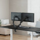 AISENS Soporte de Mesa Eco Contrapeso Giratorio e Inclinable para Monitor/TV 9kg (3 Pivotes, 2 Brazos) de 17-32, Negro
