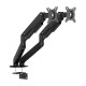AISENS Soporte de Mesa Eco Contrapeso Giratorio e Inclinable para Monitor/TV 9kg (3 Pivotes, 2 Brazos) de 17-32, Negro