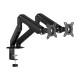 AISENS Soporte de Mesa Eco Contrapeso Giratorio e Inclinable para Monitor/TV 9kg (3 Pivotes, 2 Brazos) de 17-32, Negro