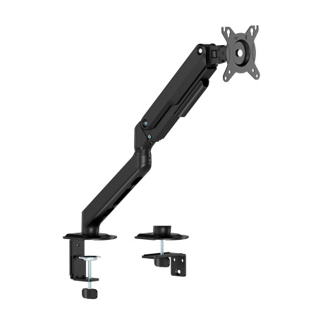 AISENS Soporte de Mesa Eco Contrapeso Giratorio e Inclinable para Monitor/TV 9kg (3 Pivotes, 1 Brazo) de 17-32, Negro