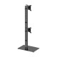 AISENS Soporte de Mesa Con Peana Eco Giratorio e Inclinable para 2 Monitor/TV 12kg de 17-34, Negro