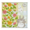 Mini toalla totoro gris jardin de flores 25x25 cm mi vecino totoro