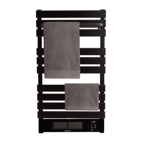 Yoevu -  kit radiador toallero 500 | 1500 w mas repisa extra con ganchos -  color negro