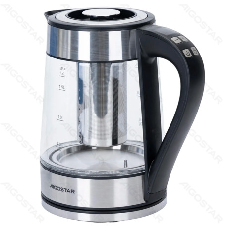 HERVIDOR ELECTRICO 2200W 1.7L NEGRO AIGOSTAR