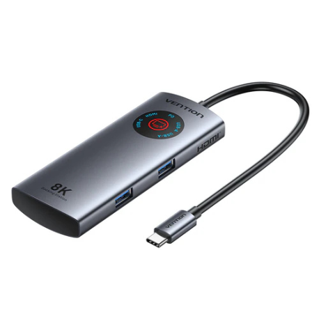 Docking USB Tipo-C Vention TQXHB/ 2xUSB/ 1xUSB Tipo-C/ 1xHDMI/ 1xUSB Tipo-C PD/ Gris