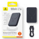 Baseus EnerFill FM11 10000 mAh Cargador inalámbrico Negro