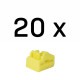 Lindy 47901 bloqueador de puerto RJ-45 Amarillo Acrilonitrilo butadieno estireno (ABS) 20 pieza(s)