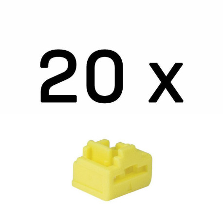 Lindy 47901 bloqueador de puerto RJ-45 Amarillo Acrilonitrilo butadieno estireno (ABS) 20 pieza(s)
