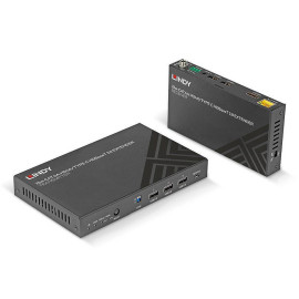 Lindy 38346 extensor audio/video Transmisor y receptor de señales AV Negro
