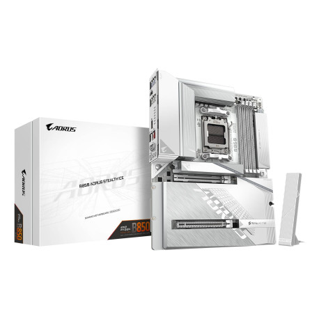 GIGABYTE B850 AORUS STEALTH ICE Placa Base – Procesadores AMD Ryzen serie 9000