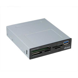 AKASA - Akasa AK-ICR-27 lector de tarjeta USB 3.2 Gen 1 (3.1 Gen 1) Interno Negro, Gris - ak-icr-27