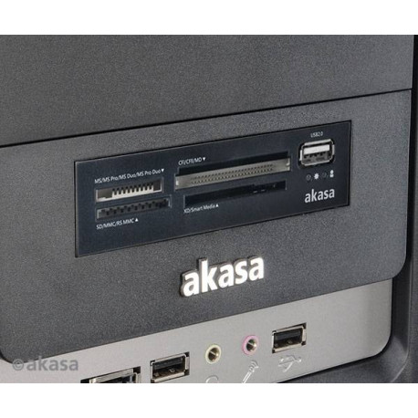 AKASA - Akasa AK-ICR-03USBV3 lector de tarjeta USB 2.0 Interno Negro - ak-icr-03usbv3