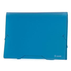 DOHE - DOHE Clasificador acordeon PP A4 traslucido azul - 90616