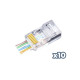 Phasak Conector RJ45 Cat.6 UTP 23AWG sólido - PHK 45C6-100
