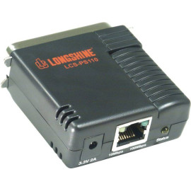 Longshine LCS-PS110-A servidor de impresión LAN Ethernet Negro