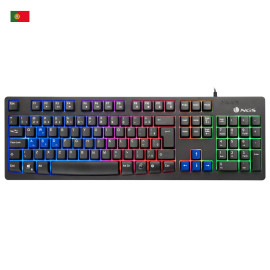 NGS GKX-300, QWERTY, PT teclado USB Portugués Negro