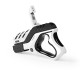 Nedis ARGG100BW mando y volante Negro, Blanco